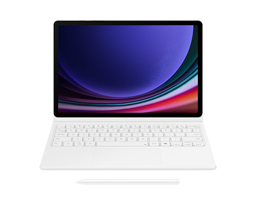 Samsung Book Cover Keyboard with Trackpad for Galaxy Tab S9 / S9FE - White